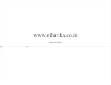 Tablet Screenshot of niharika.co.in